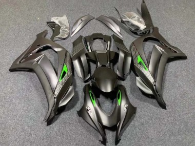 2016-2020 Kawasaki ZX10R Motorcycle Fairings - Matte Black Green Honeycomb UK