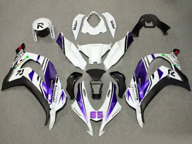2016-2020 Kawasaki ZX10R Motorcycle Fairings - White Purple Black Alstare 85 UK