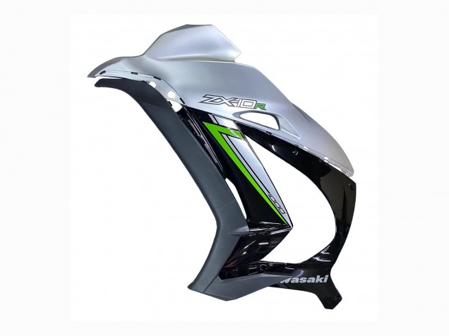 2016-2020 Kawasaki ZX10R Motorcycle Fairing - Silver Green Black UK
