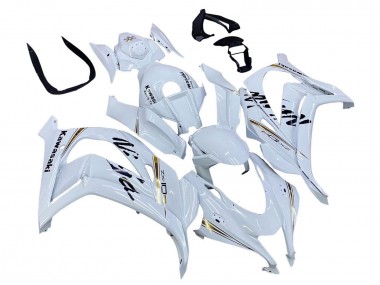 2016-2020 Kawasaki ZX10R Motorcycle Fairings - White Gold Black UK