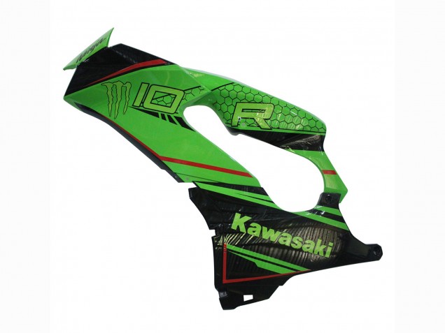 2021-2025 Kawasaki ZX10R Motorcycle Fairings - Green Glossy Black UK
