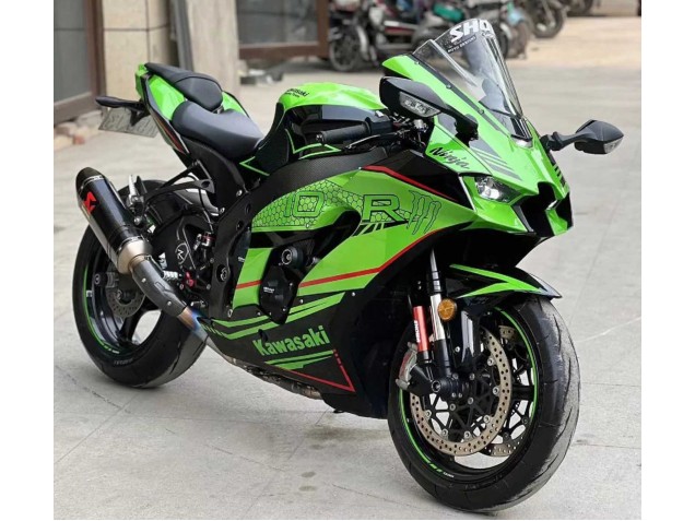 2021-2025 Kawasaki ZX10R Motorcycle Fairings - Green Glossy Black UK