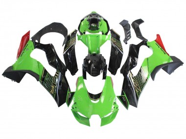 2021-2025 Kawasaki ZX10R Motorcycle Fairing - Green Black Red Honeycomb UK