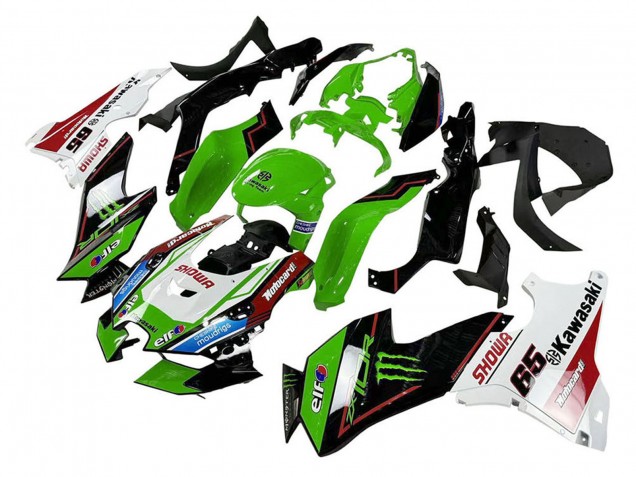 2021-2025 Kawasaki ZX10R Motorcycle Fairings - Green Black White Red Blue Showr Elf Monster UK