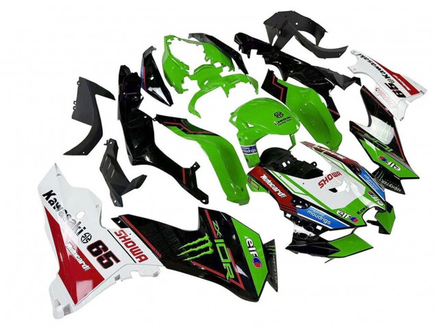 2021-2025 Kawasaki ZX10R Motorcycle Fairings - Green Black White Red Blue Showr Elf Monster UK