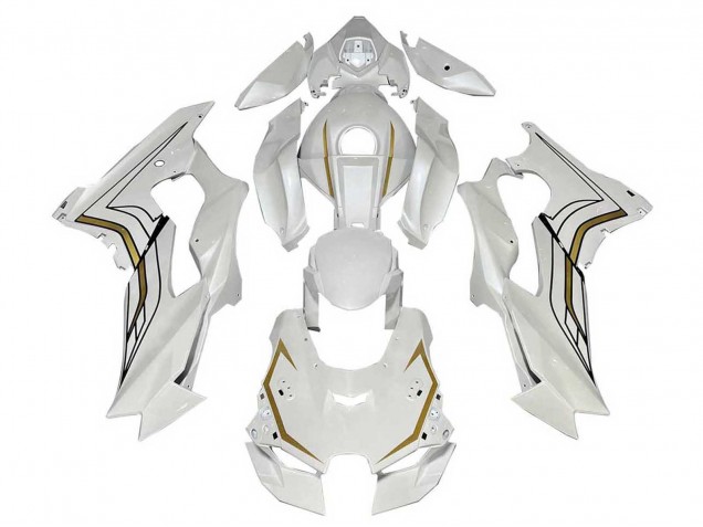 2021-2025 Kawasaki ZX10R Motorcycle Fairings - White Gold UK