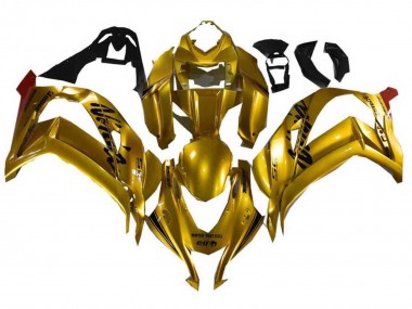 2021-2025 Kawasaki ZX10R Motorcycle Fairings - Gold Black UK