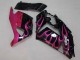 2006-2011 Kawasaki ZX14R ZZR1400 Motorcycle Fairings - Glossy Black Red Pink Flame UK
