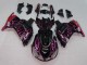 2006-2011 Kawasaki ZX14R ZZR1400 Motorcycle Fairings - Glossy Black Red Pink Flame UK