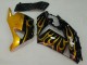 2006-2011 Kawasaki ZX14R ZZR1400 Motorcycle Fairings - Glossy Black Gold Flame UK