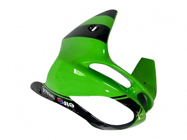 1998-1999 Kawasaki ZX6R Motorcycle Fairings - Green Glossy Black Elf Bridgestone UK