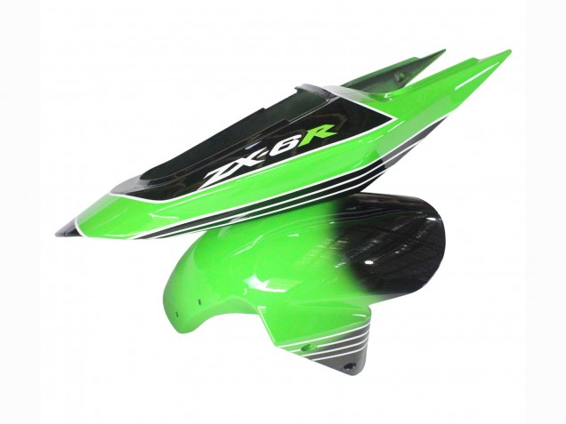 2003-2004 Kawasaki ZX6R Motorcycle Fairings - Green White Black UK