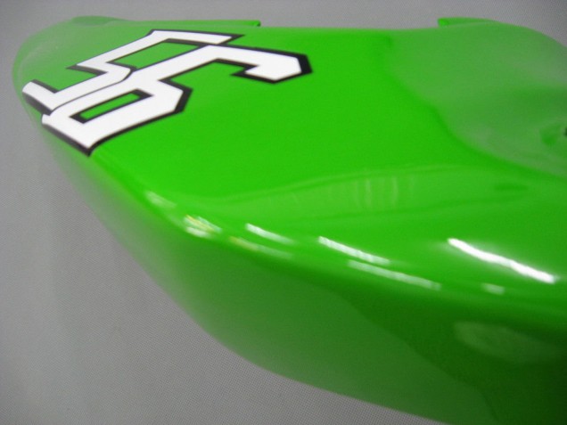 2003-2004 Kawasaki ZX6R Motorcycle Fairings - Green White Black Elf Bridgestone UK
