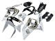 2003-2004 Kawasaki ZX6R Motorcycle Fairings - White Black Motul Lucky Strike UK
