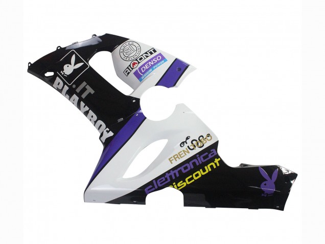 2005-2006 Kawasaki ZX6R Motorcycle Fairings - White Purple Black Rizoma Playboy DENSO UK