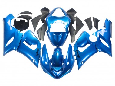 2005-2006 Kawasaki ZX6R Motorcycle Fairings - Glossy Blue UK