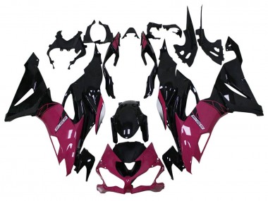 2013-2018 Kawasaki ZX6R Motorcycle Fairing - Purple Glossy Black UK