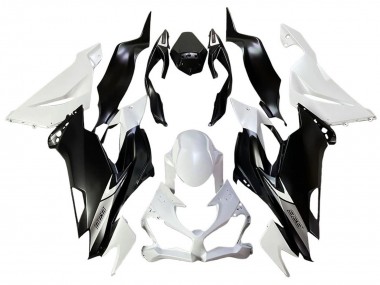 2013-2018 Kawasaki ZX6R Bike Fairings - White Matte Black UK