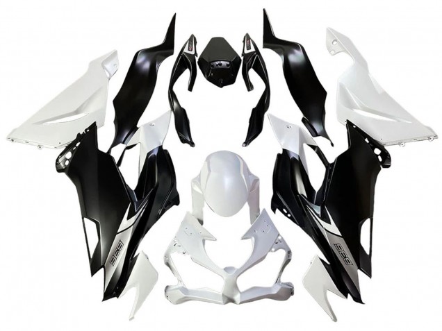 2013-2018 Kawasaki ZX6R Bike Fairings - White Matte Black UK