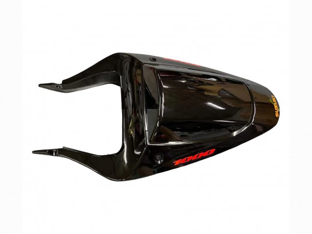 2000-2002 Suzuki GSXR1000 Motorcycle Fairings - Glossy Black Orange Flame UK