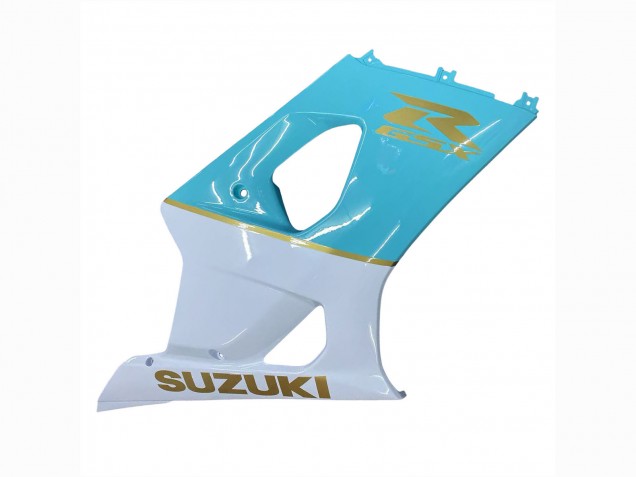 2003-2004 Suzuki GSXR 1000 Motorcycle Fairings - White Light Blue Gold UK
