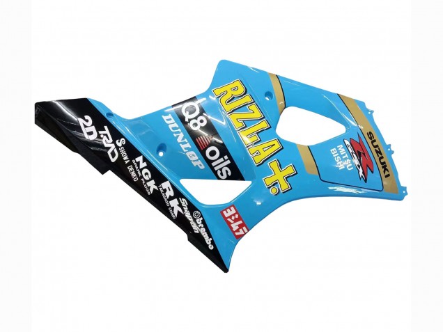 2003-2004 Suzuki GSXR 1000 Motorcycle Fairings - Light Blue Yellow Black Rizla Motul UK