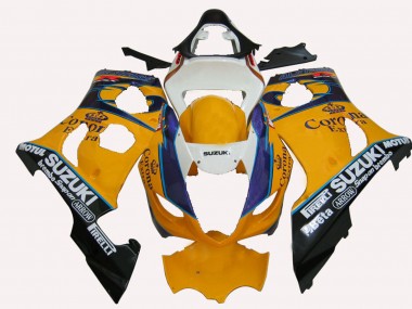2003-2004 Suzuki GSXR 1000 Motorcycle Fairings - Yellow White Blue Black Corona UK
