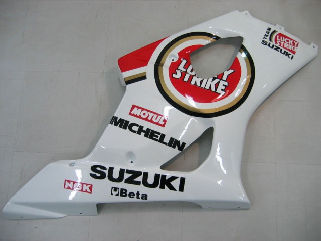 2003-2004 Suzuki GSXR 1000 Motorcycle Fairings - White Red Motul Lucky Strike UK
