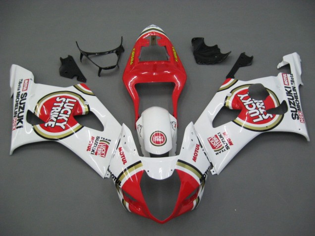 2003-2004 Suzuki GSXR 1000 Motorcycle Fairings - White Red Motul Lucky Strike UK