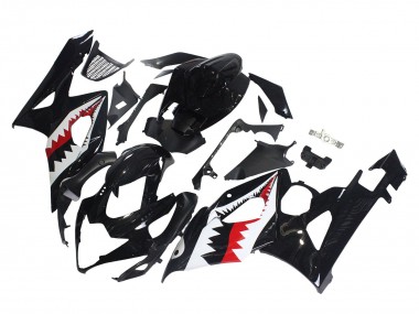 2005-2006 Suzuki GSXR 1000 Motorcycle Fairings - Glossy Black Red White Shark UK