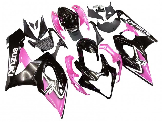 2005-2006 Suzuki GSXR 1000 Motorcycle Fairings - Glossy Black Pink UK