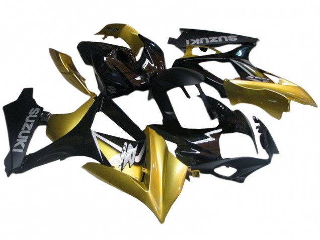 2007-2008 Suzuki GSXR 1000 Motorcycle Fairings - Gold Black Silver Decal UK
