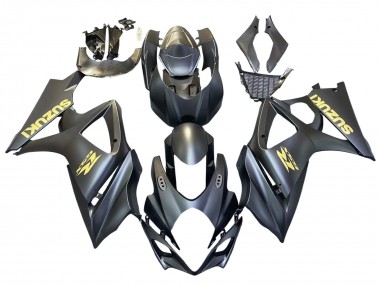 2007-2008 Suzuki GSXR 1000 Motorcycle Fairings - Matte Black Gold Decal UK