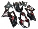 2007-2008 Suzuki GSXR 1000 Motorcycle Fairings - Black Red Flame UK