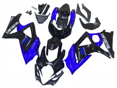 2007-2008 Suzuki GSXR 1000 Motorcycle Fairing Kits - Blue Glossy Black UK