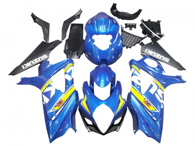 2007-2008 Suzuki GSXR 1000 Motorcycle Fairings - Blue Yellow Black UK