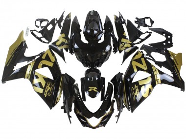 2009-2016 Suzuki GSXR 1000 Motorcycle Fairings - Glossy Black Gold UK