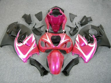 1996-2007 Suzuki GSXR 1300 Hayabusa Motorcycle Fairings - Pink White Black UK
