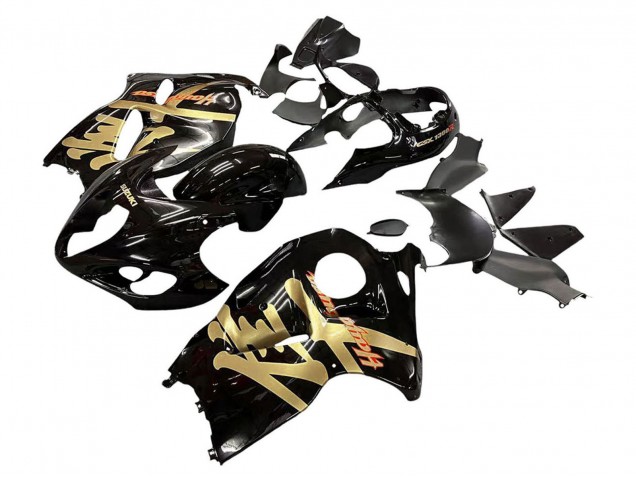 1996-2007 Suzuki GSXR 1300 Hayabusa Motorcycle Fairings - Glossy Black Gold Hayabusa UK