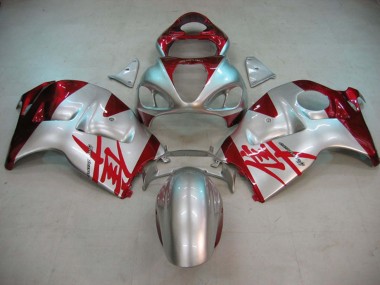 1996-2007 Suzuki GSXR 1300 Hayabusa Motorcycle Fairings - Silver Red Hayabusa UK