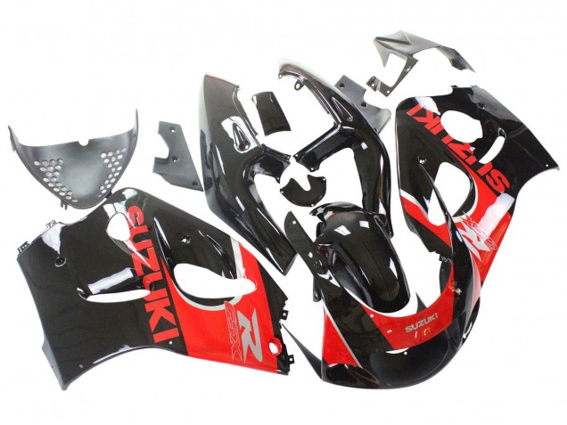 1996-2000 Suzuki GSXR 600 / GSXR 750 Motorcycle Fairings - Black Red UK