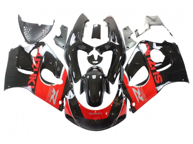 1996-2000 Suzuki GSXR 600 / GSXR 750 Motorcycle Fairings - Black Red UK