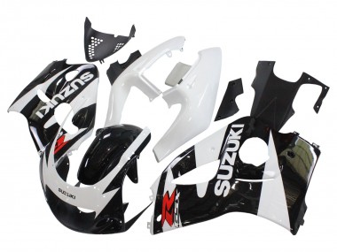 1996-2000 Suzuki GSXR 600 / GSXR 750 Motorcycle Fairings - Black White UK