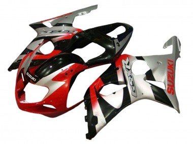 2001-2003 Suzuki GSXR 600 / GSXR 750 Motorcycle Fairing Kits - Silver Red Glossy Black UK