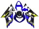 2001-2003 Suzuki GSXR 600 / GSXR 750 Motorcycle Fairings - Blue Yellow Glossy Black UK