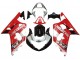 2001-2003 Suzuki GSXR 600 / GSXR 750 Motorcycle Fairing - Red White Glossy Black UK