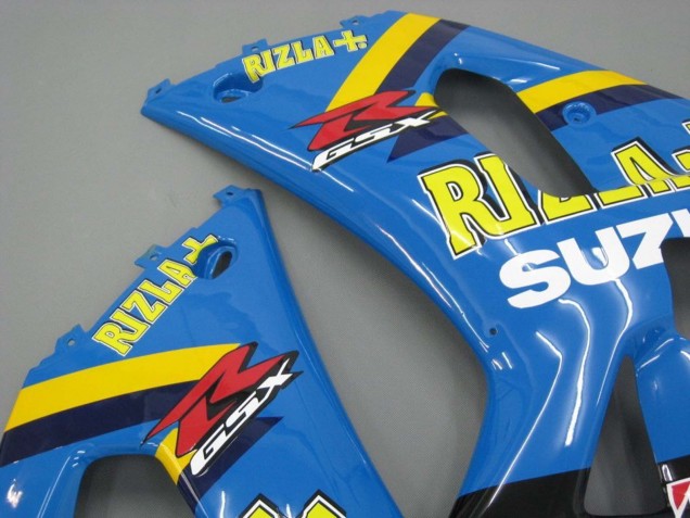 2001-2003 Suzuki GSXR 600 / GSXR 750 Motorcycle Fairings - Blue Yellow Black Motul Rizla UK