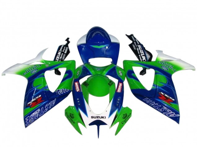 2004-2005 Suzuki GSXR 600 / GSXR 750 Motorcycle Fairings - White Blue Green UK
