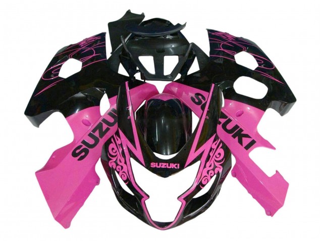 2004-2005 Suzuki GSXR 600 / GSXR 750 Motorcycle Fairing - Pink Glossy Black UK