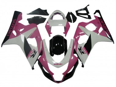 2004-2005 Suzuki GSXR 600 / GSXR 750 Motorcycle Fairings - White Pink Black UK
